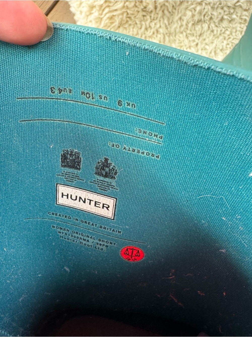 Hunter Teal Waterproof Rain Boots - Picture 4 of 5
